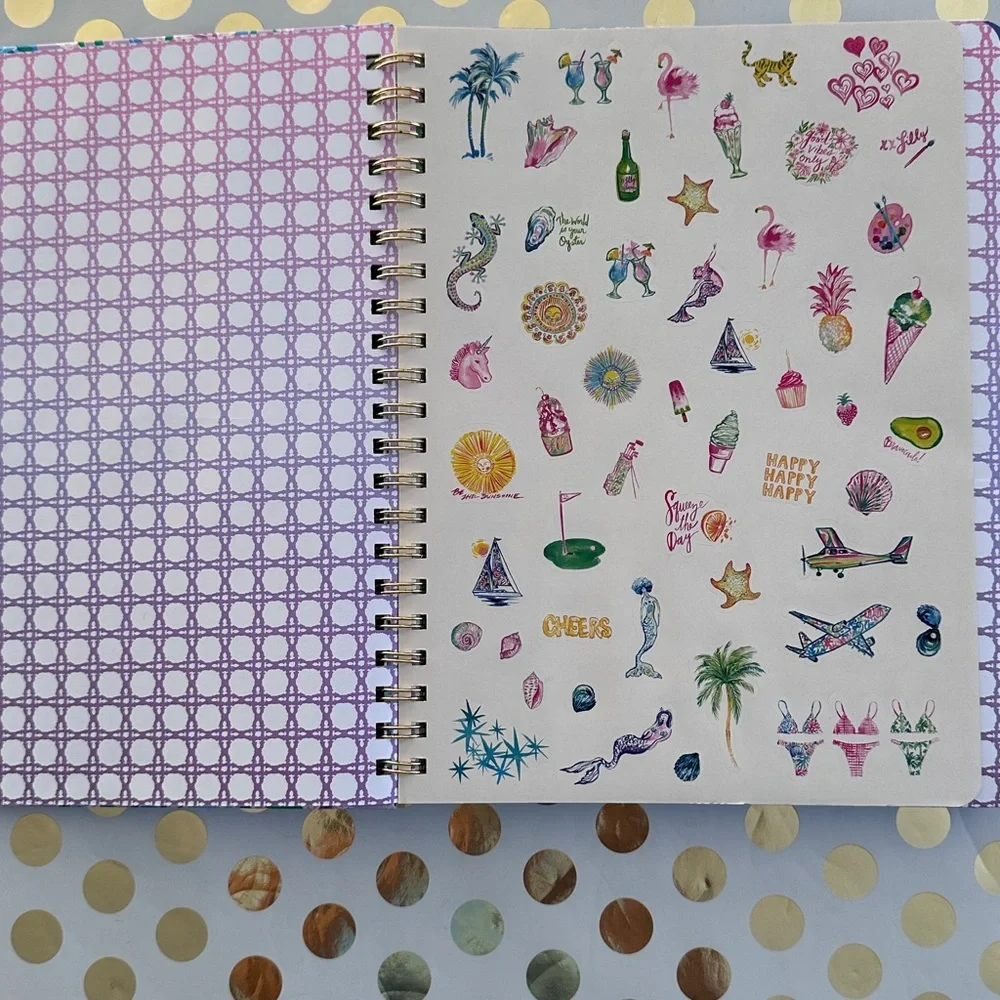 Lilly Pulitzer Pink and Blue Floral Planner